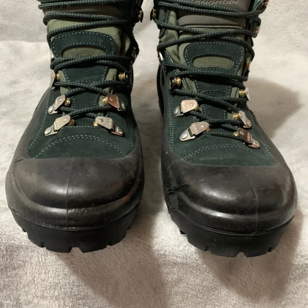 Asolo‎ Globaline Meridian Mens Hiking Boots Green Suede 10.5 Vintage Gorpcore